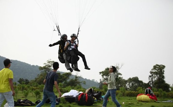 paragliding, near shanghai, countryside, nature