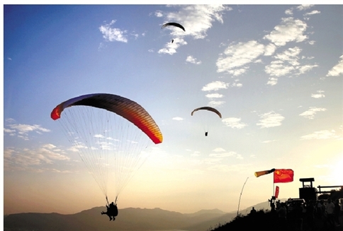 Paragliding, in shanghai