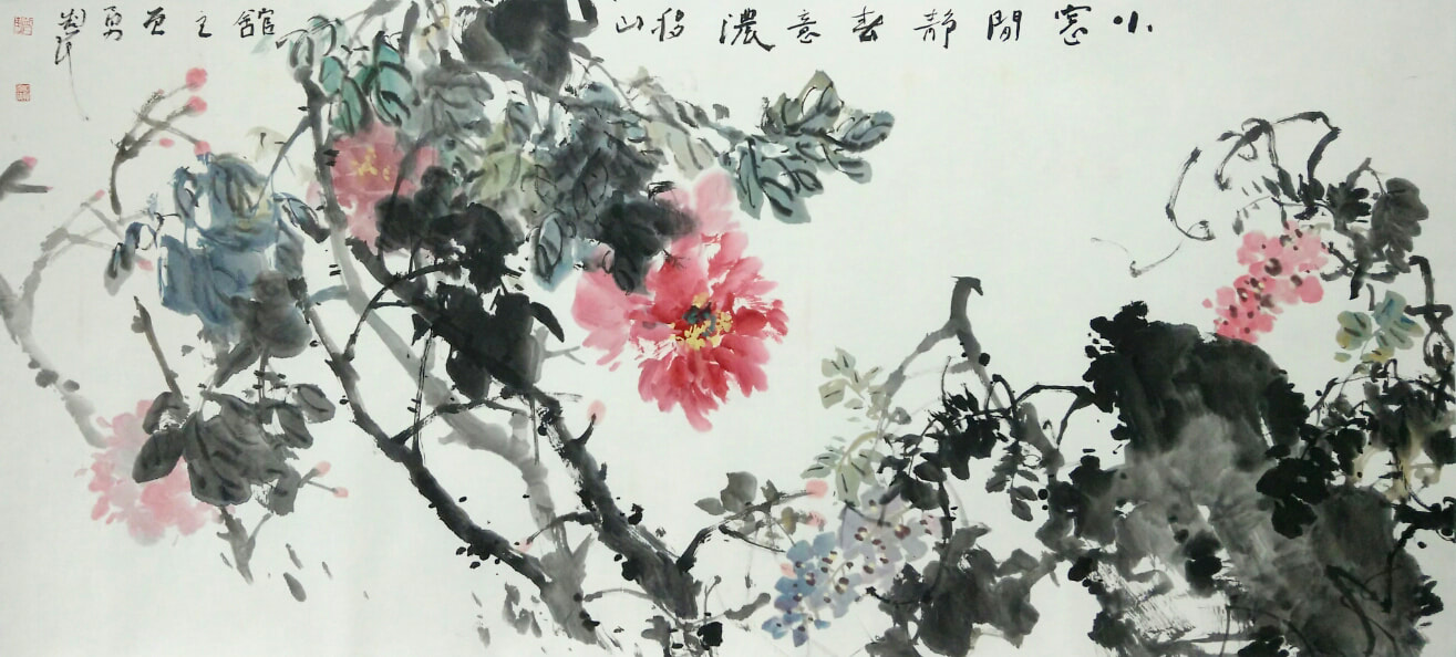 Chinese painting retreat at zhejiang, countryside